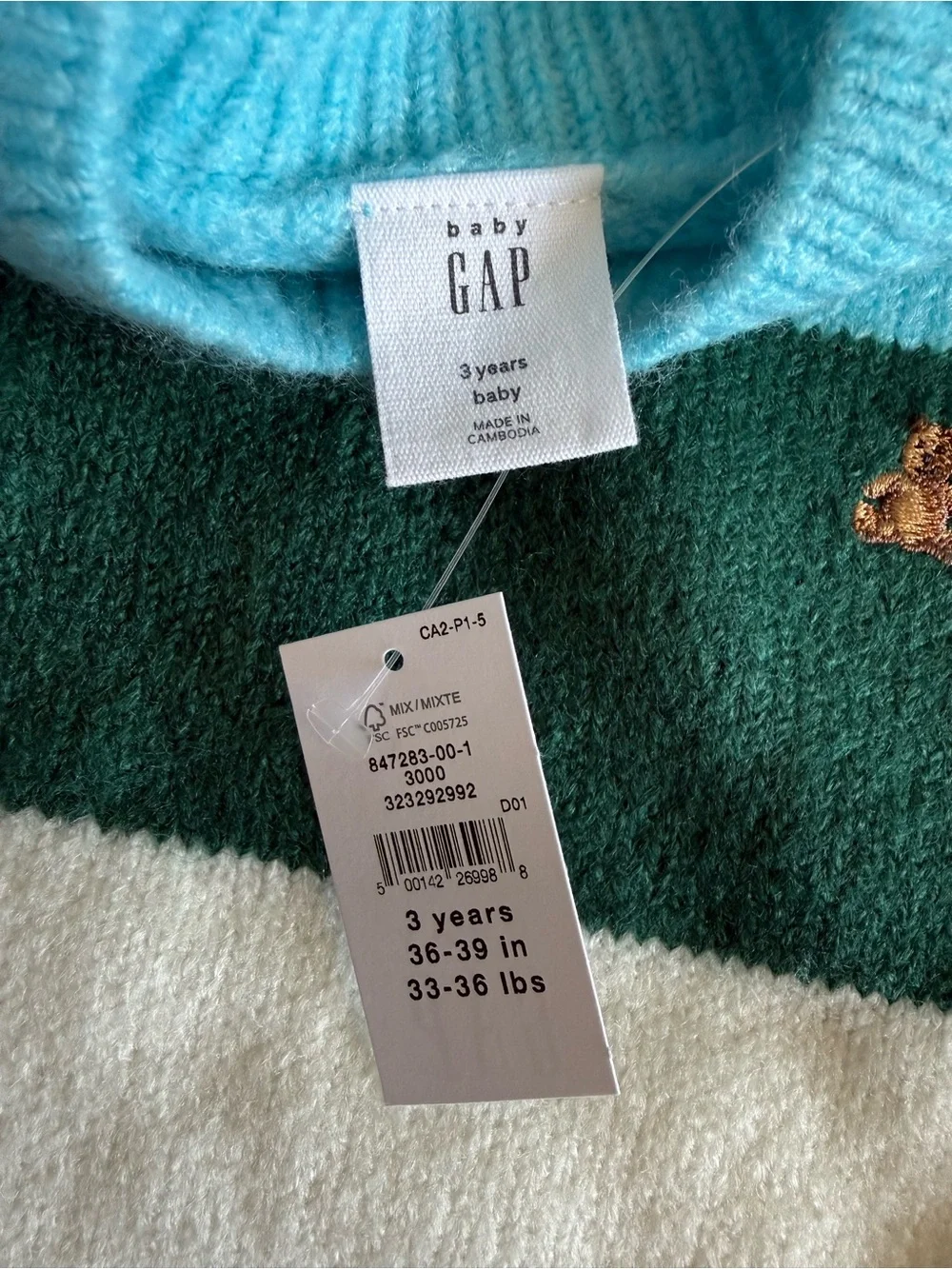 Baby Gap Mockneck Sweater Blue Size 3 Years NWT